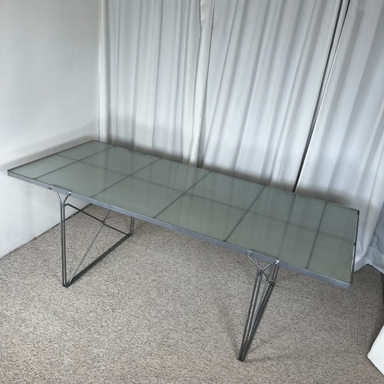 Dining table / desk "Moment" by Niels Gammelgaard, Ikea, 1990 – Glass (photo 2 of 17)