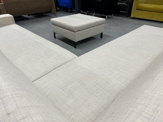 Image 1 of Divano angolare Gelderland 7610 con sgabello in tessuto Clara