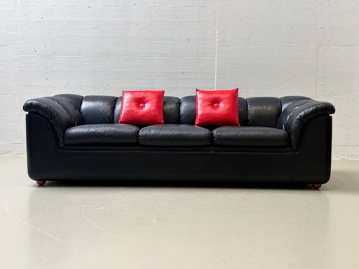 Elegantes Sofa von Poltrona Frau aus Leder, Italien, 1970er Jahre