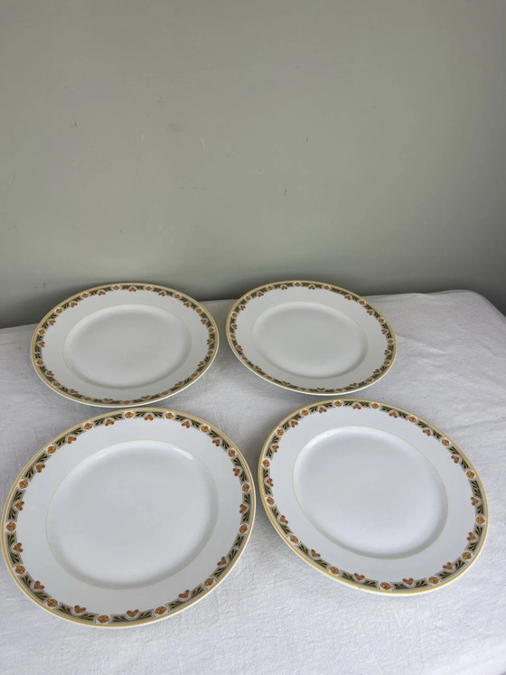 4 Art Deco Speiseteller – Geschirr, Porcelain (photo 2 of 7)