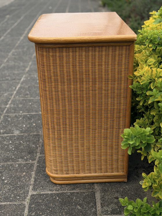 Image 1 of 1970s rattan chest of drawers