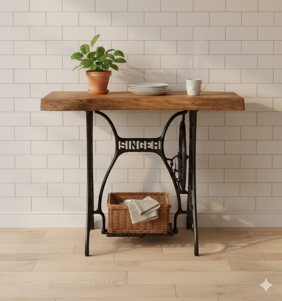Image 1 of Singer industrial side table