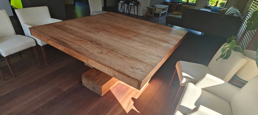 Teak dining table