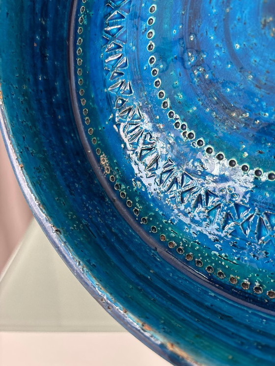 Ceramic bowl, blue, Bitossi, Vintage (photo 12 of 12)