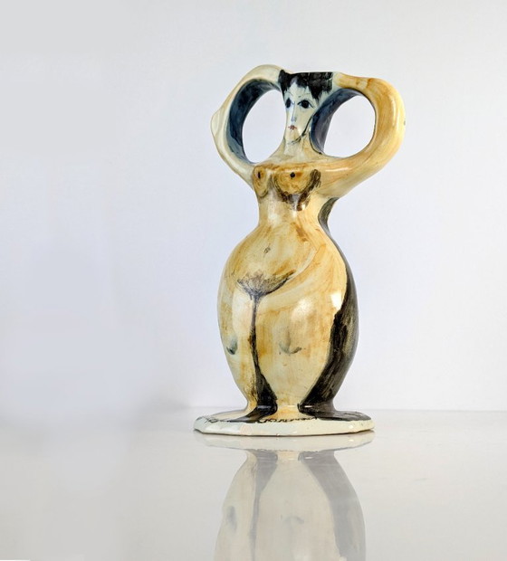 Image 1 of Scultura in ceramica biomorfa a forma femminile, vaso in stile moderno, Europa, XX secolo
