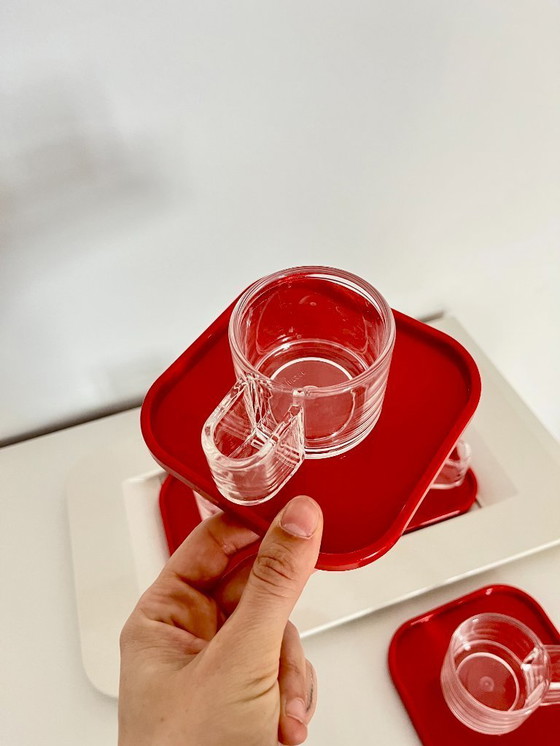 Image 1 of Vintage acryl espressokopjes uit het ruimtetijdperk, Biesse, Italië, jaren 70