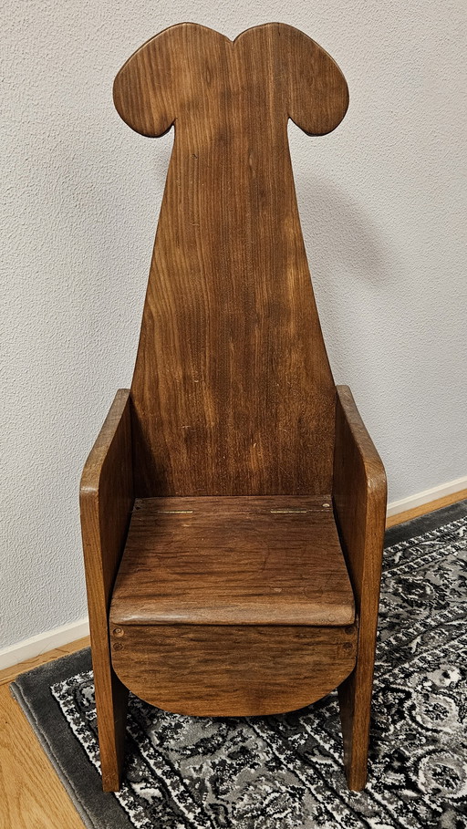 Antique Wooden Po-Stool