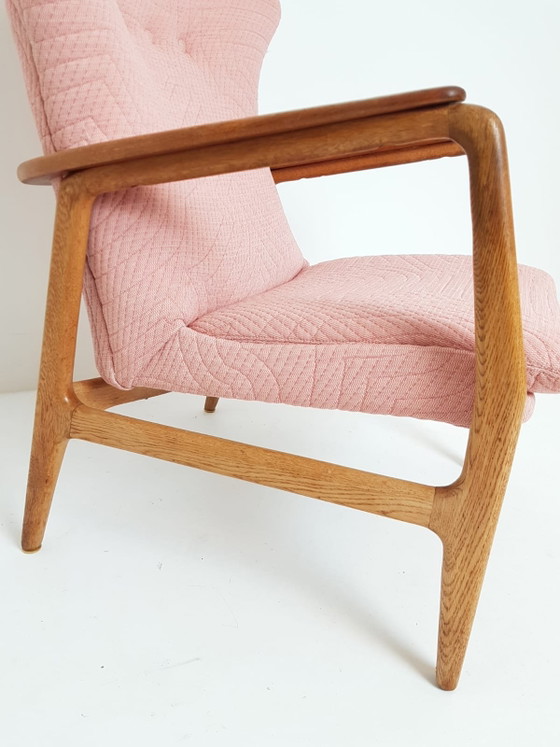 Poltrona Vintage Bovenkamp Rosa Nuovamente Rivestita Kvadrat Febrik – Poltrone, Wood, Polyester (photo 11 of 15)