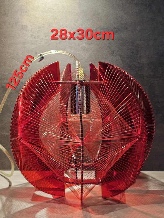 Image 1 of Paul secon? Futuristic space-age pendant lamp made of plexiglass and nylon thread