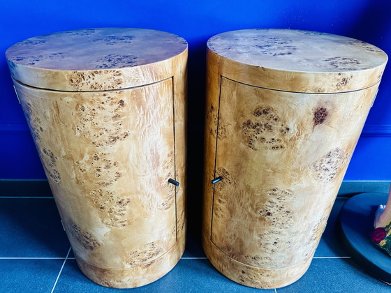 Image 1 of Seltene Zitronenmöbel-Nachttische Constant von Burl, entworfen von Yaniv Chen