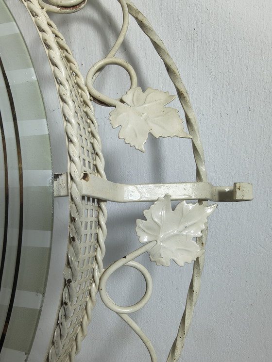 Image 1 of Vintage ceiling lamp Ø70 cm – Metal frame – Striped motif – Retro design