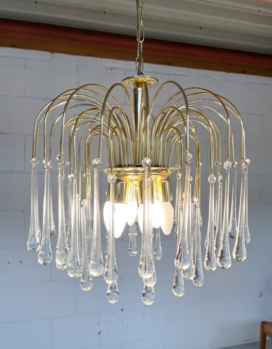 Image 1 of Lampadario a cascata in vetro di Murano XL, anni '70