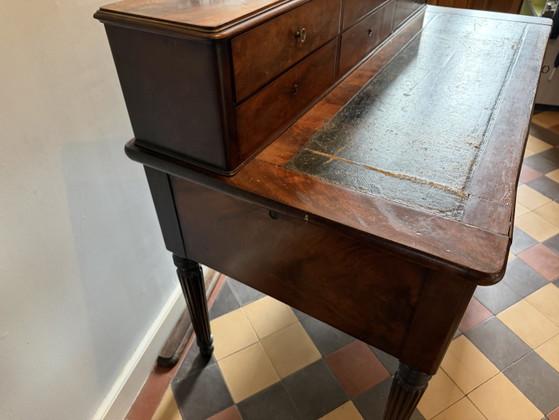 Antique Louis Philippe Style Desk – Leather, Wood (photo 11 of 11)