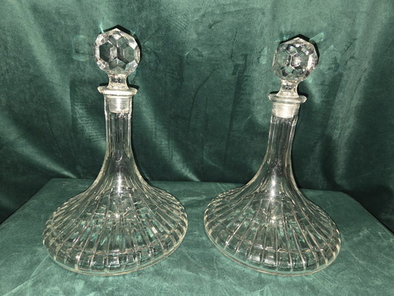 Image 1 of Set di 2 decanter in cristallo – vetro tagliato