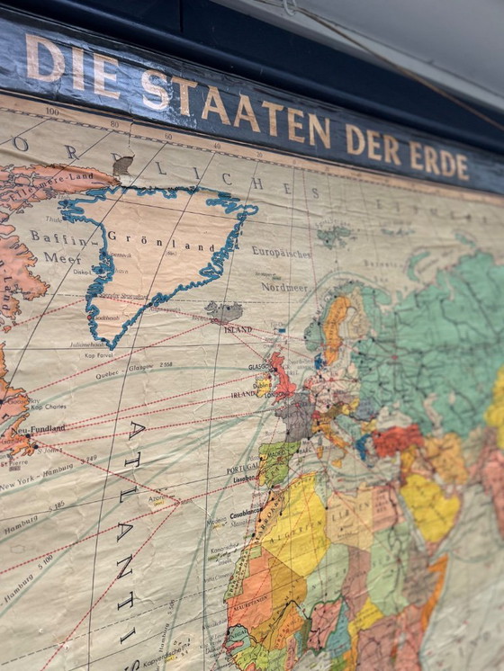 Image 1 of Karl Wenschow Mappa su tela tedesca degli anni '50