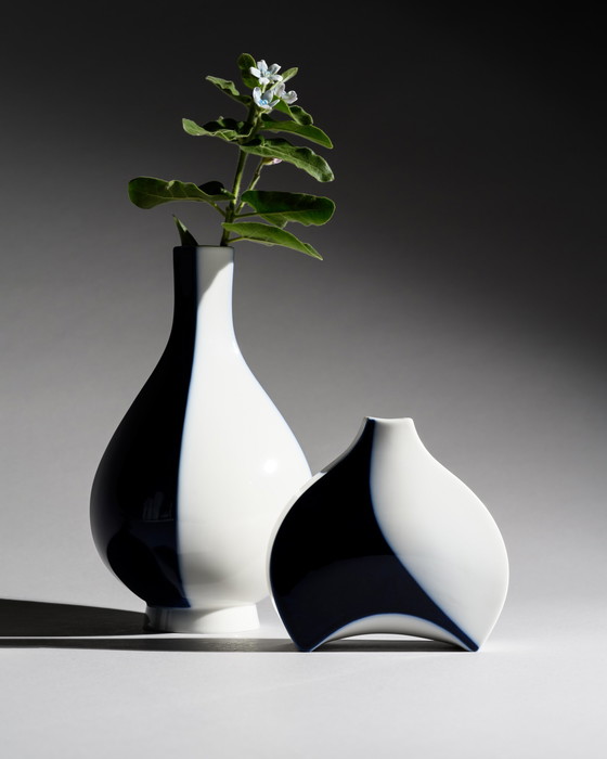 Image 1 of KPM Berlin, design moderniste, duo de vases sélectionnés par Trude Petri et Quillmann, années 1960