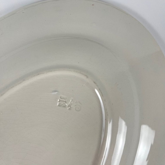 Image 1 of Piatto ovale in gres porcellanato KG Lunéville, "Fontainebleau", rosa, XIX secolo