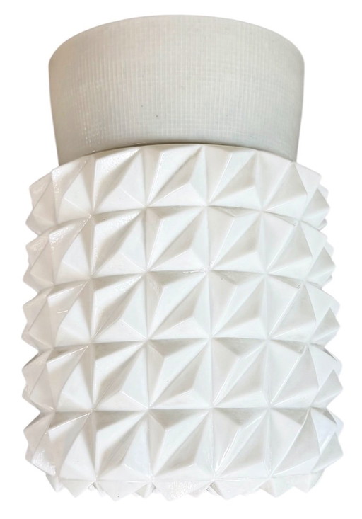 Lampada da soffitto vintage in porcellana bianca, anni '70 – plafondlampen, Porcelain
