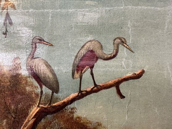 Image 1 of Vintage linen school map - Hippopotamus