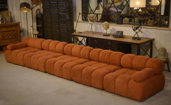 Grand canapé modulable pour 10 personnes – Canapés 3 places, Velours, Vintage (photo 5 of 17)