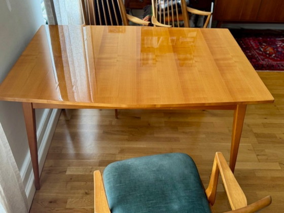Image 1 of Mid Century Ensemble de salle à manger - Table à rallonge & 4 chaises, années 1960