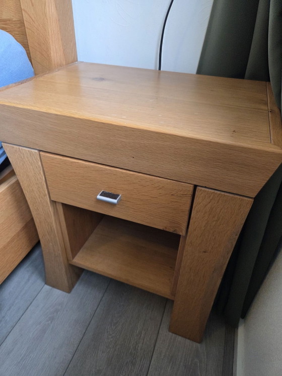 2x Heavy Brutalist Oak Nightstands Karel Mintjens – Wood (photo 4 of 14)