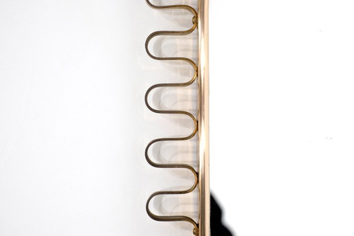 Wandspiegel aus Messing, Italien, 1950er Jahre