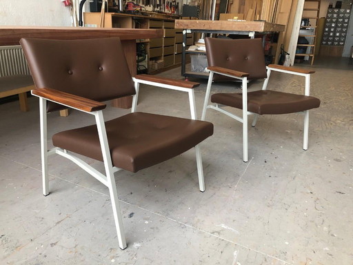 Set of beautiful fully refurbished A3 Lounge Chairs, Gebr. v/d Stroom, 1960's