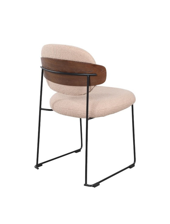 Image 1 of 6x nieuwe eetkamerstoelen - bouclé caramel