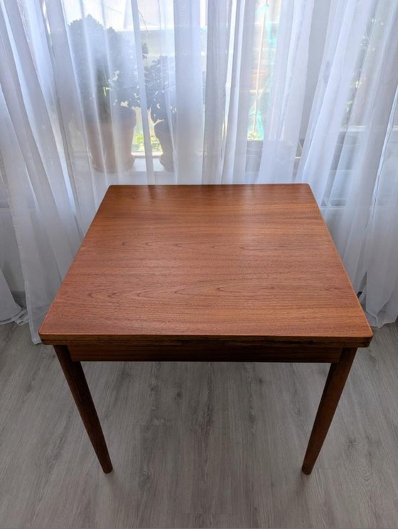 Image 1 of Mid-Century teak extendable dining table 60s