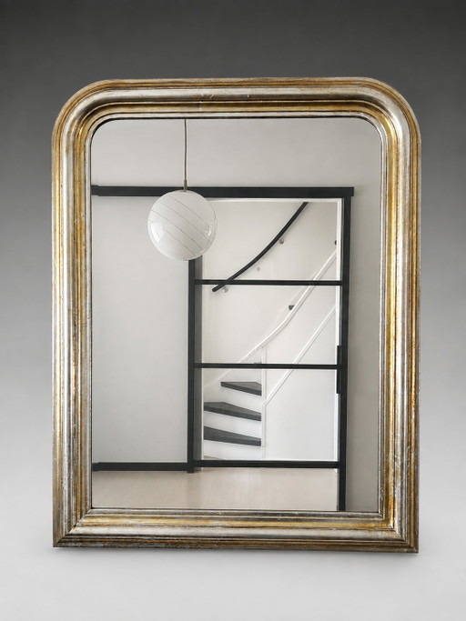 Vintage Doberal Facetspiegel – Zilver/Goud – 93 × 74 Cm – Wood, Glass