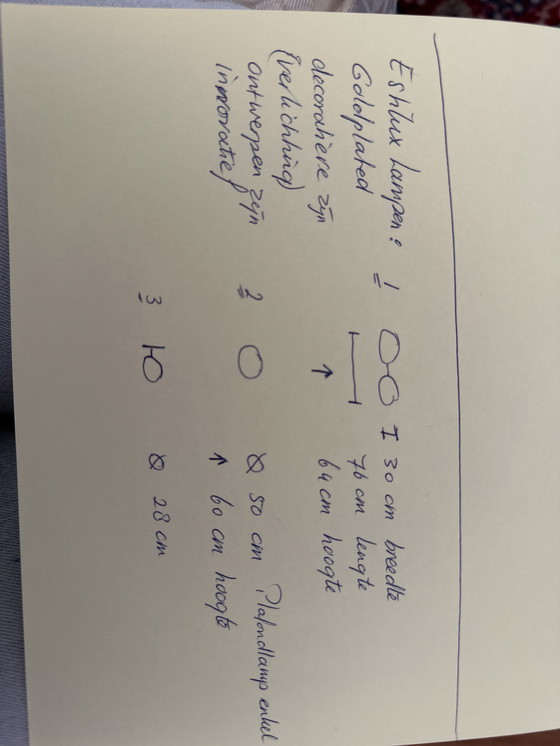 Image 1 of Plafonnier Estilux plaqué or simple