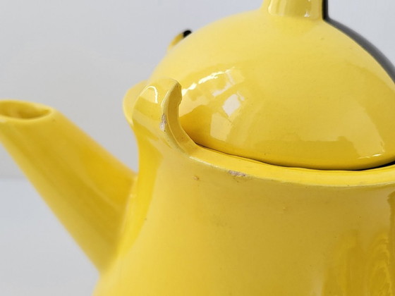 Image 1 of Vintage 1950s Vallauris Ceramic Coffee Set by Luc Auguste Lucchesi, Two-Tone