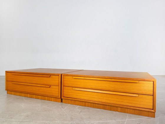 Image 1 of 2x Credenza originale WK Möbel in teak, cassettiera di metà secolo anni &#39;60