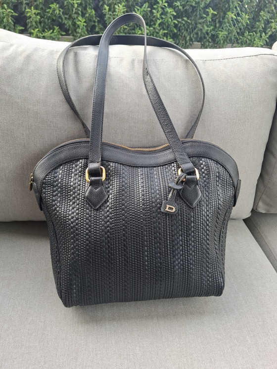 Image 1 of Magnifique sac à bandoulière Delvaux Parsac vintage – Toile de Cuir noire
