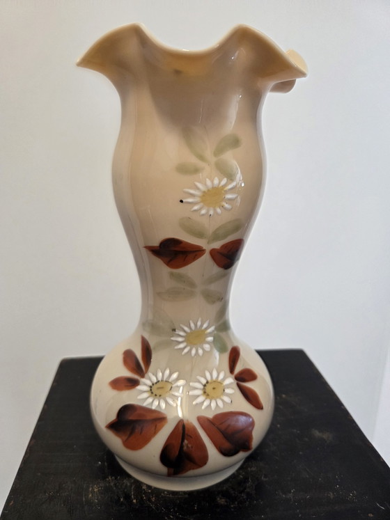 Image 1 of 2 antique opaline vases