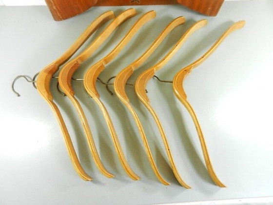 Image 1 of Appendiabiti vintage in compensato di teak di metà secolo per appendere vestiti