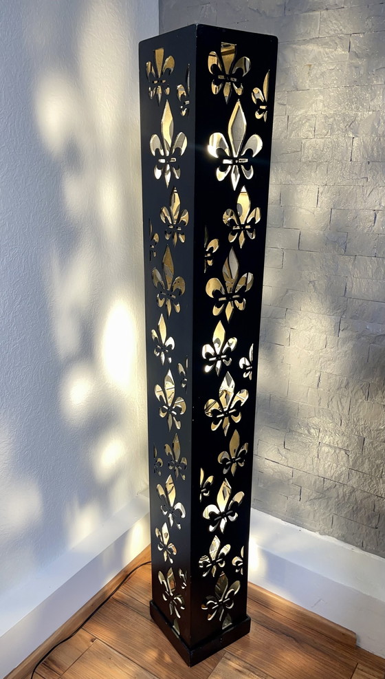 Image 1 of Gran lámpara de pie única y hecha a mano de Marrakech – Fleur de Lis – 165 cm – pieza de colección