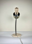 Vintage lamp in beige en chroom - scharnierarm