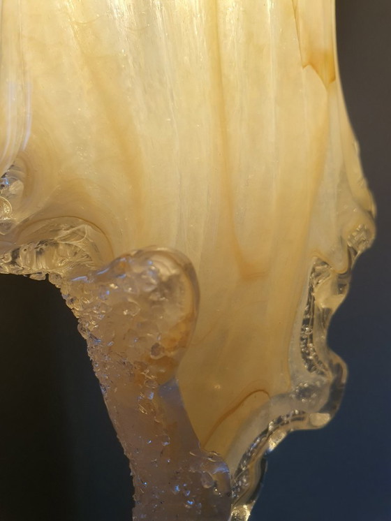 Image 1 of Lámpara antigua de Murano de cristal color ámbar