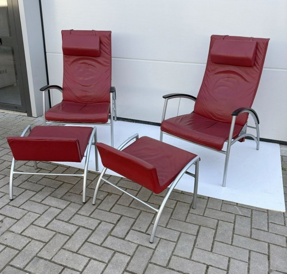 Sillón reclinable Kebe Denmark con reposapiés, dos unidades disponibles. – Sillones, Leather, Metal (photo 4 of 6)