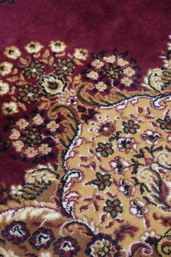 Image 1 of Grande tappeto con bellissimi motivi prevalentemente nei toni del rosso e del giallo 295x200cm