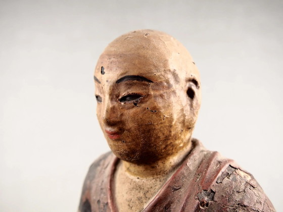 Antique Kobo Daishi Statue in Zushi Shrine – Japan Edo Period Buddha – Sculpture, Wood (photo 26 of 40)