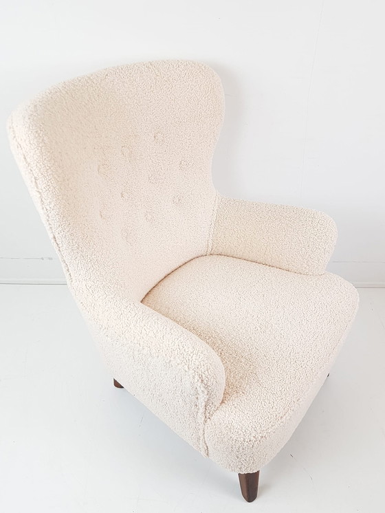 Image 1 of Vintage Artifort Theo Ruth Heren Fauteuil Teddy Nieuwe Stof