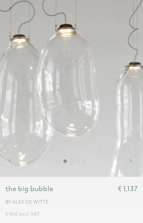 Alex de Witte Big Bubble lamp mast S – Lampade a sospensione, Vetro, Ottone (photo 4 of 5)