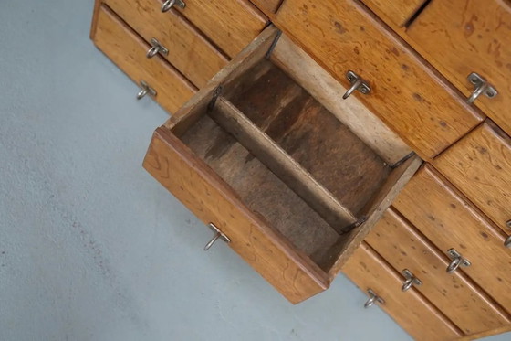 Image 1 of Alter deutscher Apothekerschrank aus Kiefer und Eiche, 1950er Jahre