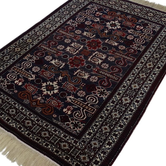 Image 1 of Seltene afghanische Decke – 210 x 140 cm – 100 % Wolle – handgeknüpft