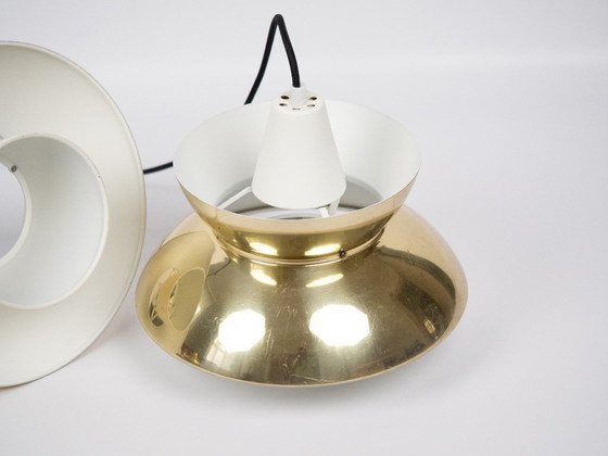 Coppia di 2 Lampade a Sospensione Vintage Danesi Doo Wop di Henning Klok, Louis Poulsen, anni '40 – Aluminium (photo 7 of 14)