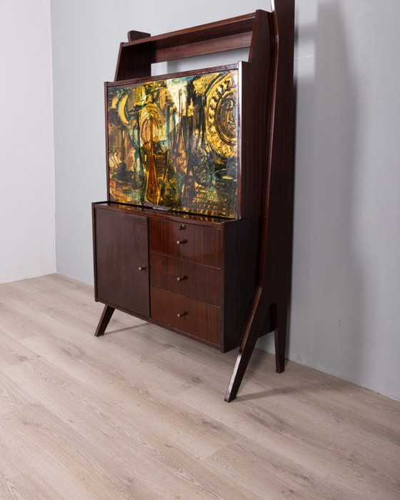 Image 1 of Pagina 1 di 29 Credenza alta in legno vintage anni '50 disegnata da Umberto Mascagni