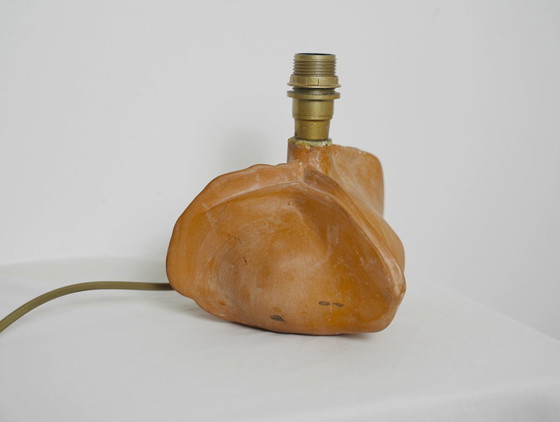 Image 1 of Lámpara de cerámica Tim Orr con base de terracota biomórfica, lámpara de mesa orgánica escultural